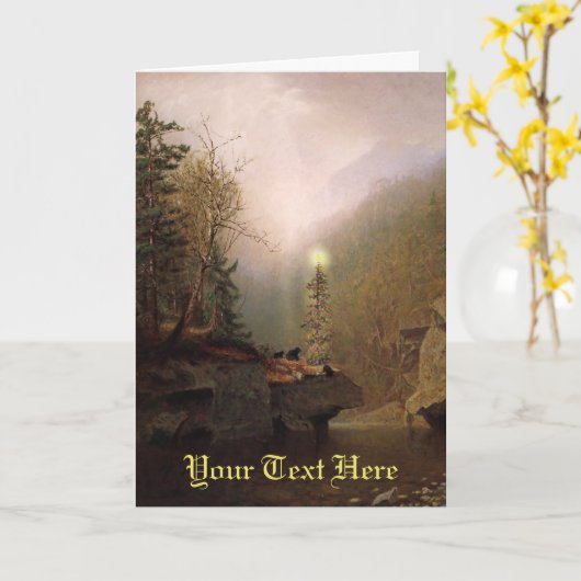 Three Bears Forest Christmas カード (黄色い花)