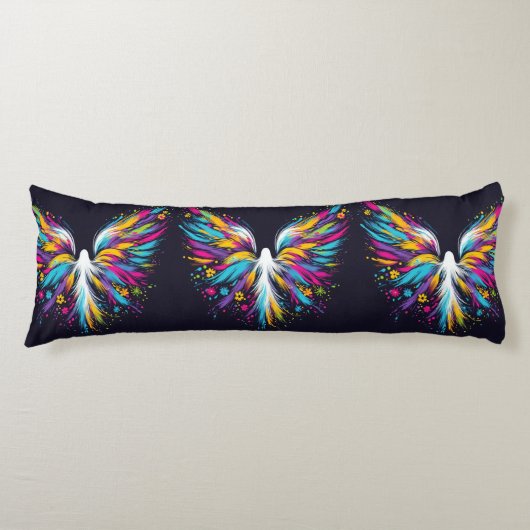 Three Beautiful Angel On the Back and Front of a ボディピロー (正面)