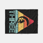 Three Birthday Surfer 3rd 3 Year Old Surfing Birth フリースブランケット (正面(横))