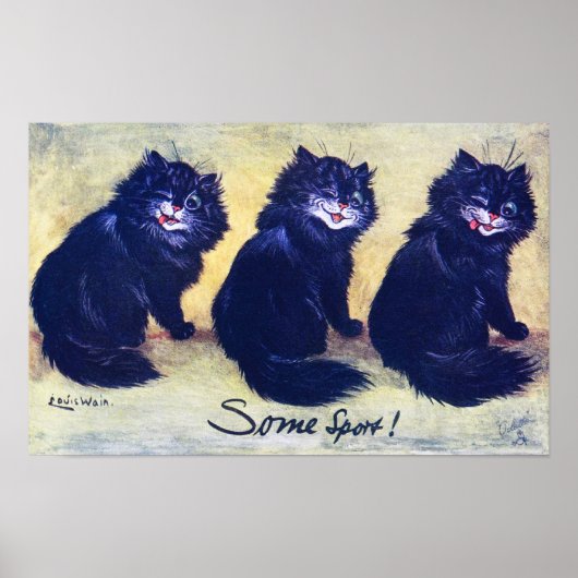 Three Black Cats, Louis Wain ポスター (正面)
