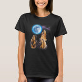 Three Bloodhound Howling At Moon   Dog  Costume Tシャツ (正面)