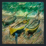 Three boat. Claude Monet.  ポスター<br><div class="desc">Three ships adjacent to the pier. - Artist Claude Monet. Photo.</div>