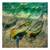Three boat. Claude Monet.  ポスター (正面)
