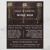 Three Bottle Display, Wine Bar/Winery Advertising チラシ (正面)