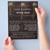 Three Bottle Display, Wine Bar/Winery Advertising チラシ (手)