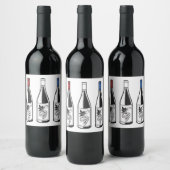 Three Bottles Food and Beverage Label Set ワインラベル (ボトル)