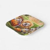 Three Bulldogs in Costumes ペーパープレート (傾斜あり)