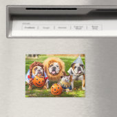 Three Bulldogs in Costumes マグネット (インサイチュ (食洗機))