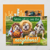 Three Bulldogs in Costumes 招待状 (正面/裏面)