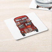 Three Buses スクエアペーパーコースター (アングル)