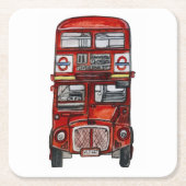 Three Buses スクエアペーパーコースター (正面)