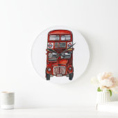 Three Buses ラージ壁時計 (ホーム)