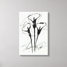 Three Callas in Line | ミニマルボタニカルキャンバスアート