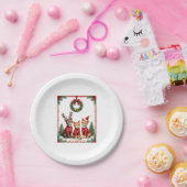 Three Cat Funny Christmas Cat Ugly Xmas Sweater Me ペーパープレート (パーティー)