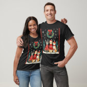 Three Cat Funny Christmas Cat Ugly Xmas Sweater Me Tシャツ (ユニセックス)
