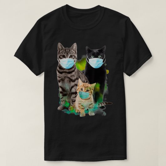 Three Cats衣服2020検疫おもしろい Tシャツ (デザイン正面)