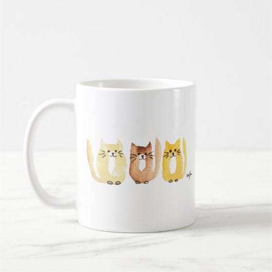 Three Cats コーヒーマグカップ (左)