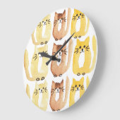 Three Cats ラージ壁時計 (傾斜)