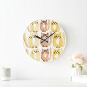 Three Cats ラージ壁時計 (ホーム)