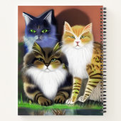 Three Cats with an Attitation Journal ノートブック (裏面)