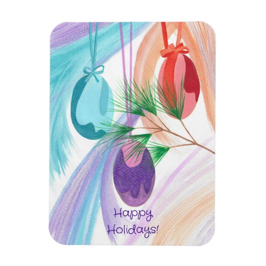 Three Christmas Balls Holiday flexible magnets マグネット (縦)