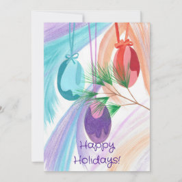 Three Christmas Balls Holiday greeting cards シーズンカード