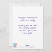 Three Christmas Balls Holiday greeting cards シーズンカード (裏面)