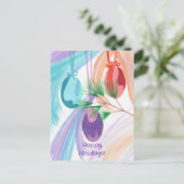 Three Christmas Balls Holiday postcards シーズンポストカード (スタンド正面)