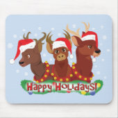 Three Christmas Deer マウスパッド (正面)