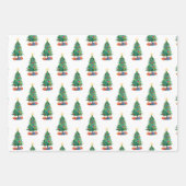 Three Christmas Trees and Gifts Patterns ラッピングペーパーシート (正面2)