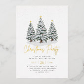 Three Christmas Trees Holiday Party  箔招待状 (正面)