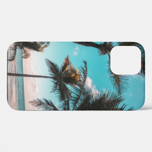 Three coconut trees on seashore Case-Mate iPhoneケース (裏面 (横))