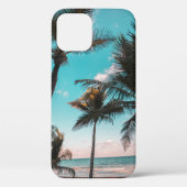 Three coconut trees on seashore Case-Mate iPhoneケース (裏面)
