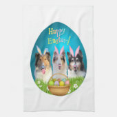 Three Collie Bunny キッチンタオル (縦)