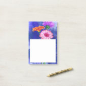 Three Color Gerberas Post it Notes ポストイット (デスク上)
