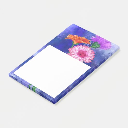 Three Color Gerberas Post it Notes ポストイット (アングル)