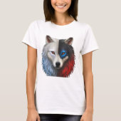 Three colored wolf tシャツ (正面)