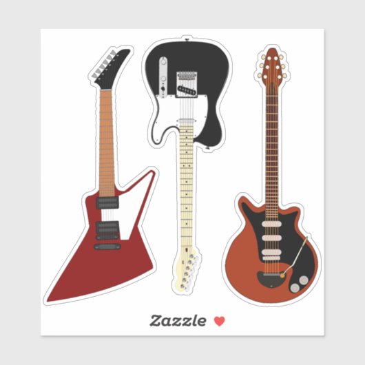 Three Cool Guitars シール (シート)