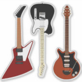 Three Cool Guitars シール (正面)
