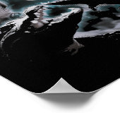 Three Crocodiles Moon Funny 3 Alligator Dead Moon  ポスター (角)