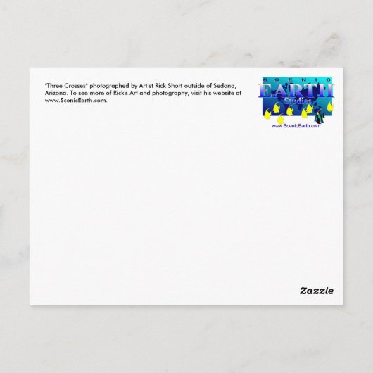 Three Crosses -セドナ,アリゾナ州はがき写真 ポストカード (裏面)