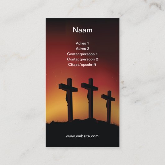 Three crosses 名刺 (正面)