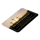 Three Crosses Sunrise教会のビジネスカード マグネット (左側)