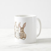 Three Cute Bunny Rabbits コーヒーマグカップ (正面右)
