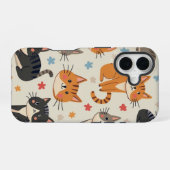 Three cute cat phone cases iPhone 16ケース (裏面横)