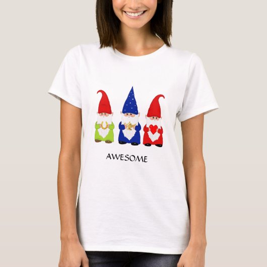 Three Cute Gnomes T-Shirt Tシャツ (正面)