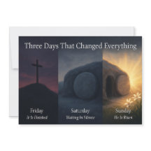 Three Days That Changed Everything Easter Card