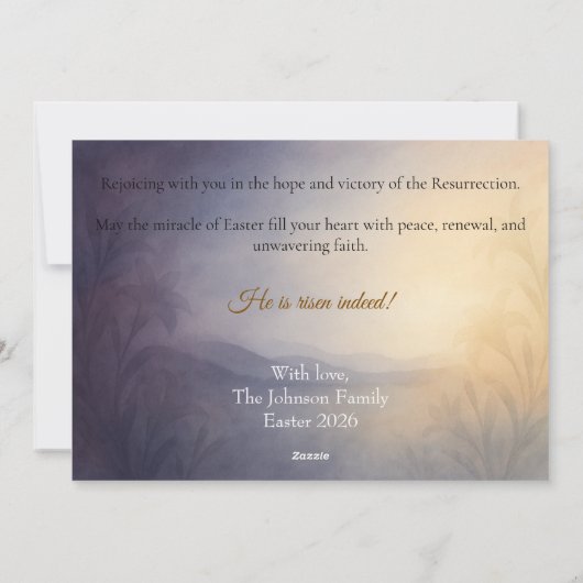 Three Days That Changed Everything Easter Card シーズンカード (裏面)