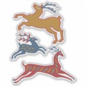 Three Deers American Folk Art シール (正面)