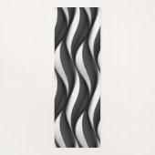 Three Dimensional Black and White Wave Pattern ヨガマット (裏面)